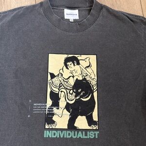 INDIVIDUALIST Kintaro Box T-Shirt in Charcoal